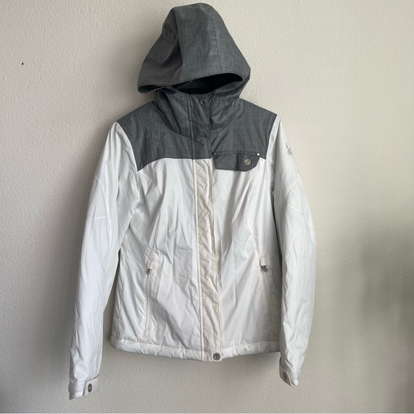 Spyder Front Zip Velcro Hooded Ski Jacket - Picture 1 of 9